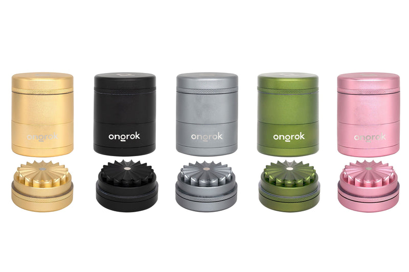 5 Piece, Flower Petal Toothless Grinder with Storage