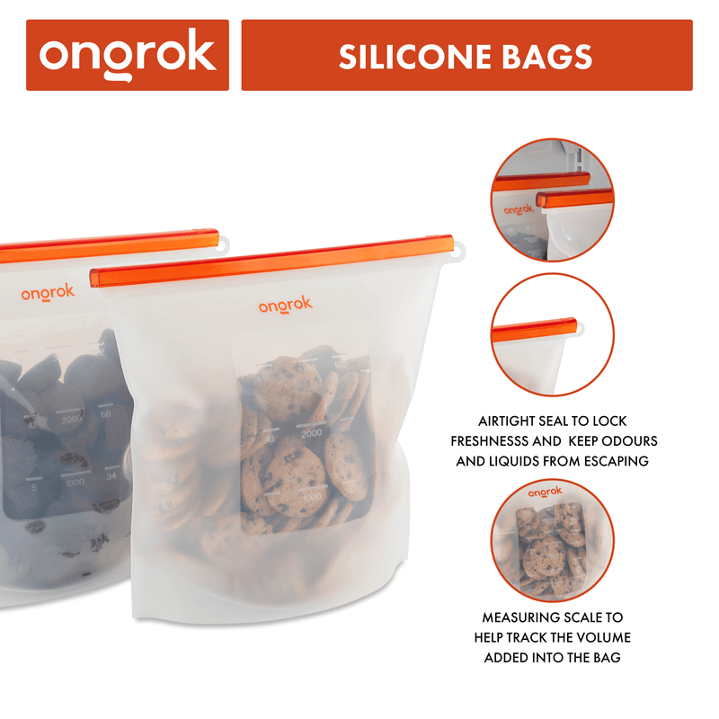 Silicone bags to keep product fresh