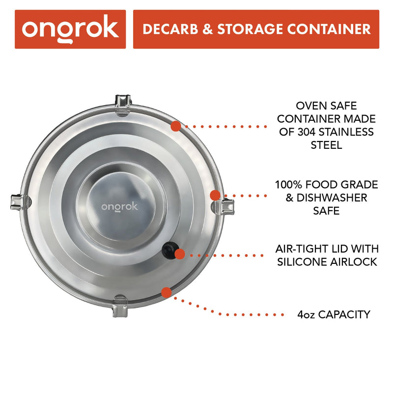Decarboxylation Kit stainless-steel oven safe ONGROK