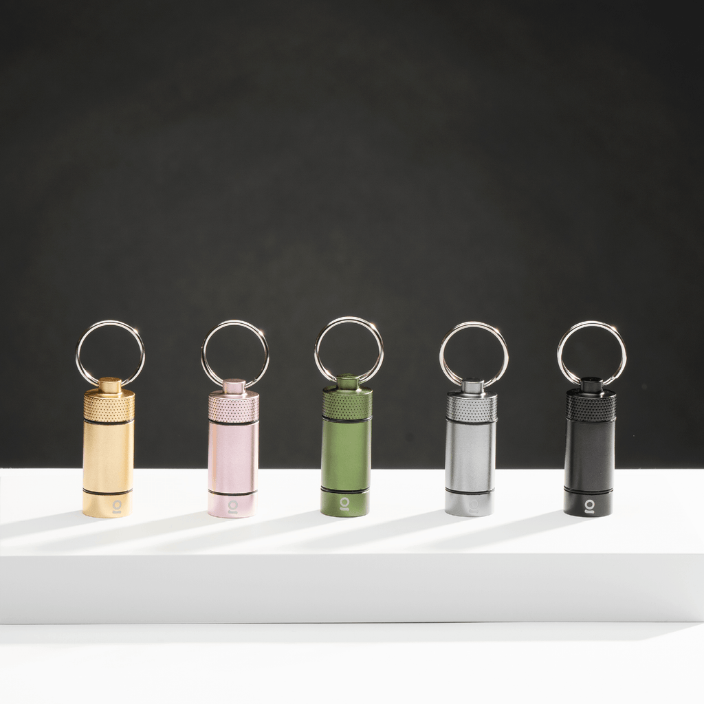 Mini Storage Keychains in 5 metallic colours by ONGROK