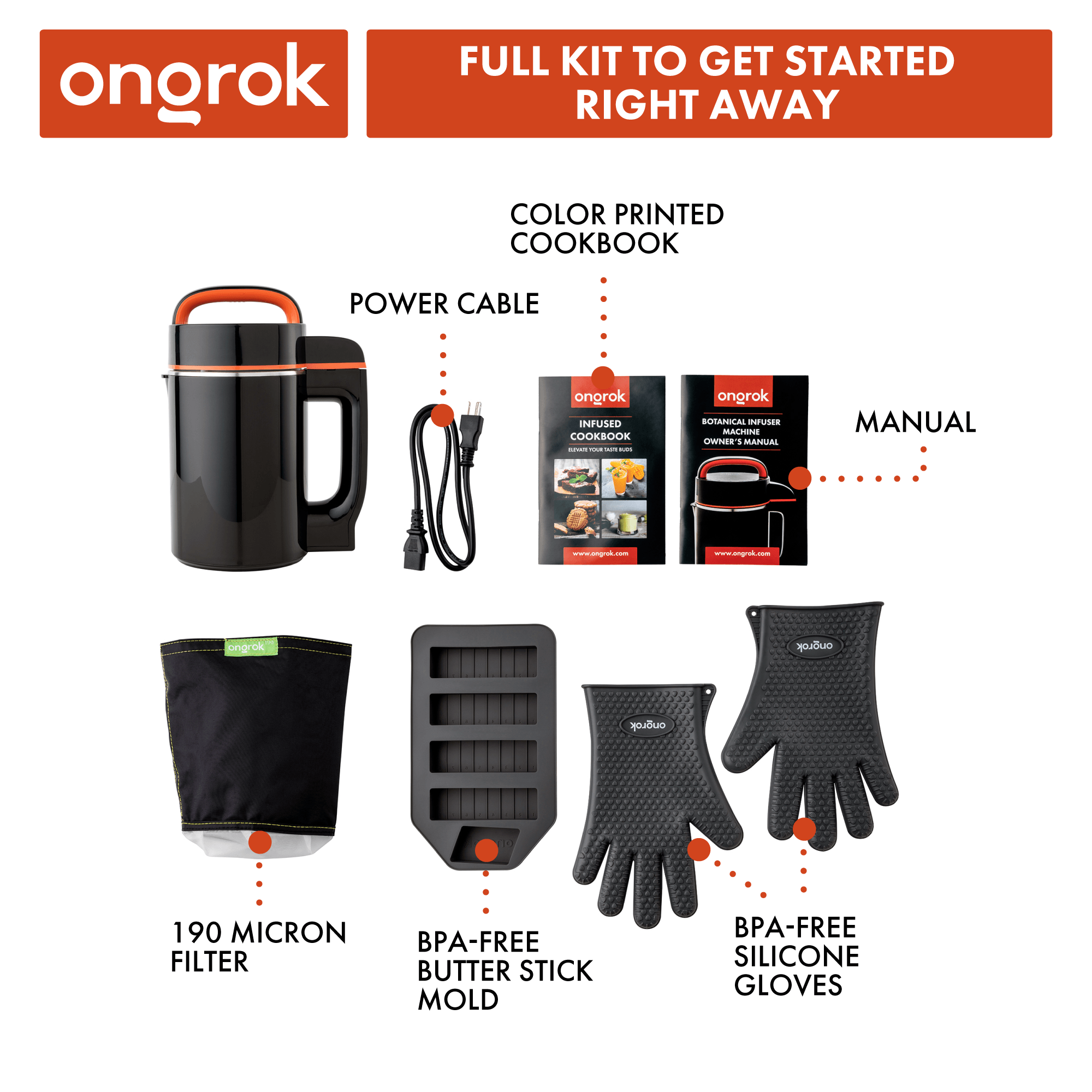 Ongrok small Botanical Infuser Machine & Herbal Infusion Kit