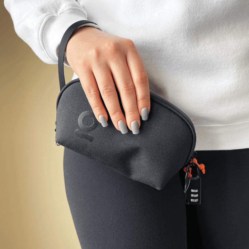 Woman wearing ONGROK Smell Proof Wrist Bag with Lock
